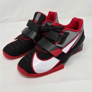 Nike Men's Romaleos 4, Black, Red, and White Weightlifting Shoes